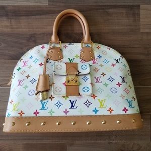 Louis Vuitton white multi color alma MM